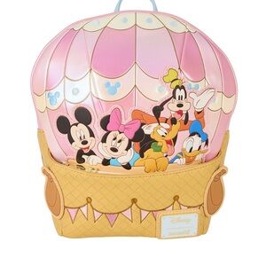 Loungefly Mickey and Friends Hot  Air Balloon  figural mini Backpack HT New!